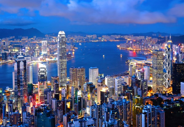 Scenery of Hong Kong by night