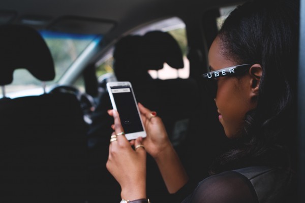 Sharon Mundia using Uber cab services: