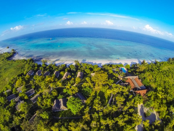 aerial view of the manta resort