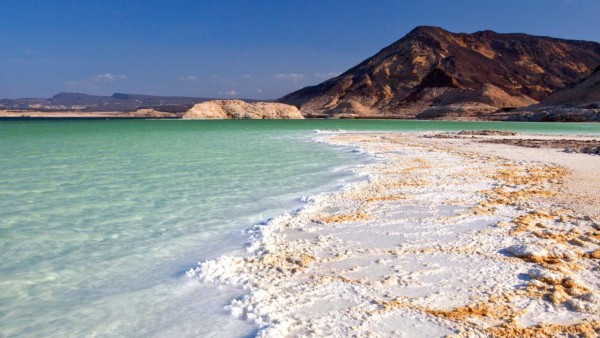 Lake, Assal, -155m, deepest point, Africa, mountain, mountains, scenery, landscape, Djibouti, scenery, landscape,